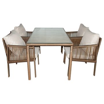 Set mobilier de gradina, Jumilla, Otto 4, Maro inchis