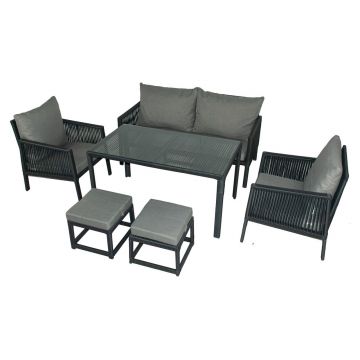 Set mobilier de gradina, Jumilla, Otto Sofa, Gri