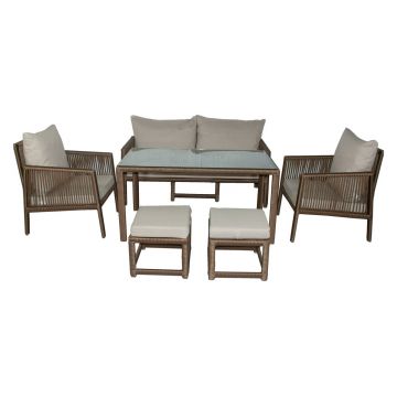 Set mobilier de gradina, Jumilla, Otto Sofa, Maro inchis