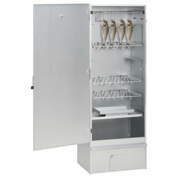 vidaXL Afumătoare grătar cu așchii lemn 44,5x29x110 cm oțel galvanizat