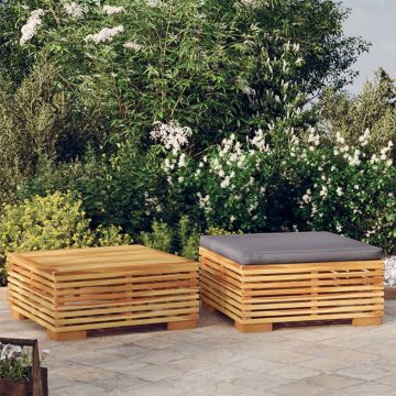 vidaXL Set mobilier de grădină, 2 piese, lemn masiv de tec