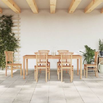 vidaXL Set mobilier de grădină, 7 piese, lemn masiv de tec