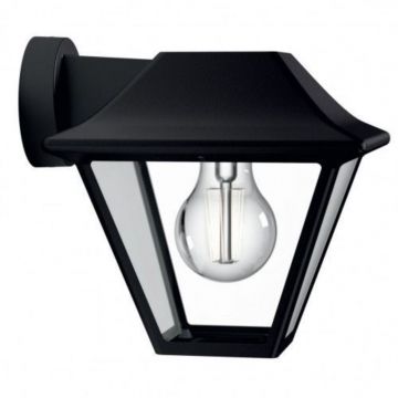 Aplica exterior Philips Alpenglow, negru, 1 x 60W, 20 x 17.4 x 17.9 cm