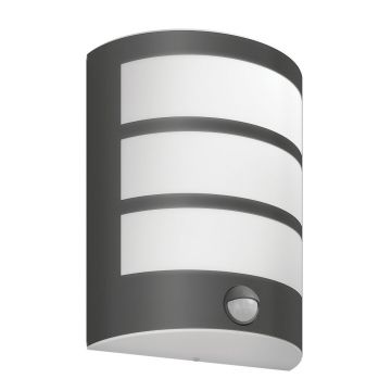 Aplica exterior Philips Python, cu senzor, antracit, 1x LED, IP44, 2700K, 6W