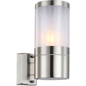 Aplica exterior Xeloo, inox, 1 sursa de iluminat, IP44, 1 x 60 W, 102 x 155 x 24 mm