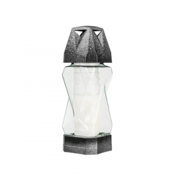 Candela Bolsius capac anti-vant Prestige, sticla, alb, 36 h