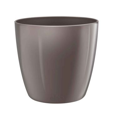 Ghiveci Elho Brussels Diamond, plastic, antracit, diametru 14 cm, 13 cm