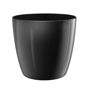 Ghiveci Elho Brussels Diamond, plastic, negru, diametru 18 cm, 17 cm