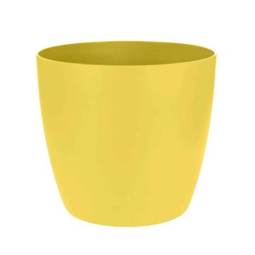 Ghiveci Elho Brussels Mini, plastic, galben, diametru 10.5 cm, 9.7 cm