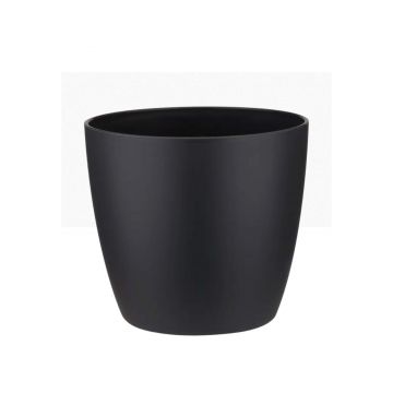 Ghiveci Elho Brussels Mini, plastic, negru, diametru 10.5 cm, 9.7 cm