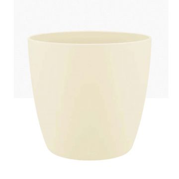 Ghiveci Elho Brussels Round, plastic, crem, diametru 14 cm, 12.5 cm