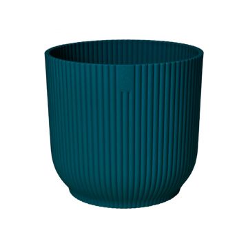 Ghiveci Elho Vibes Round, plastic, albastru, diametru 18 cm, 16.8 cm