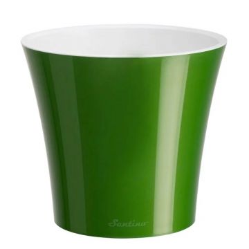 Ghiveci Santino Arte, plastic, verde, 2 l, diametru 16 cm, 15 cm