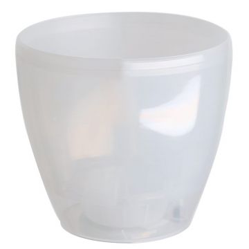 Ghiveci Santino Deco Twin, plastic, alb, 4l l, diametru 20 cm, 17 cm