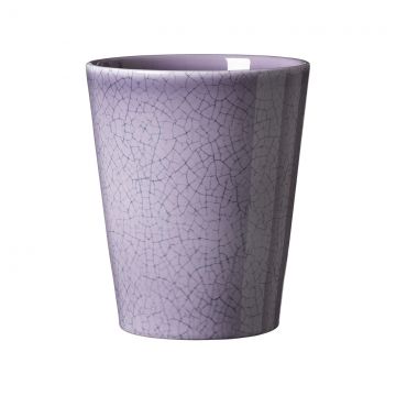 Ghiveci SK Medina Glaze, ceramica, mov crapat, diametru 13 cm, 15 cm