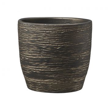 Ghiveci SK Pescara, ceramica, antracit, diametru 14 cm, 12 cm