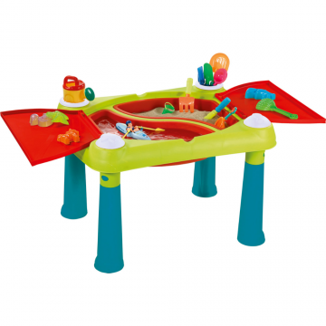 Masuta activitati creative copii, Keter Creative Fun Table, plastic, 79x56x50cm, rosu/turcoaz