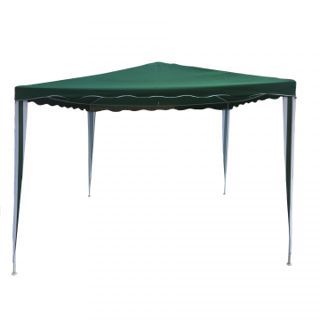 Pavilion otel/poliester, verde, 3 x 3 m