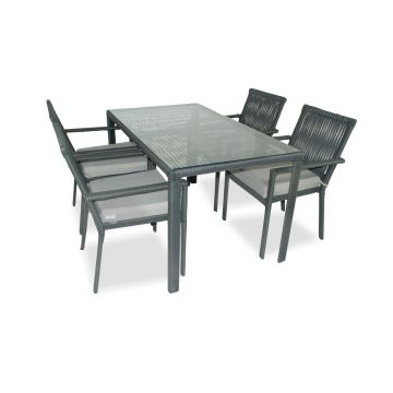 Set mobilier de gradina, Jumilla, Leros 140, Gri