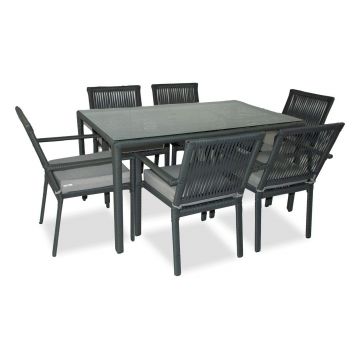 Set mobilier de gradina, Jumilla, Leros 150, Gri