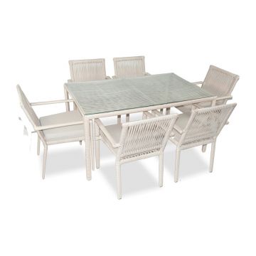 Set mobilier de gradina, Jumilla, Leros 150, Maro deschis