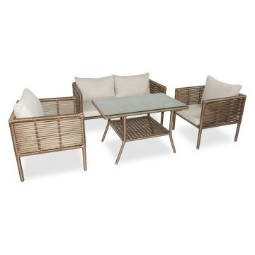 Set mobilier de gradina, Jumilla, Newyork 130, Maro inchis