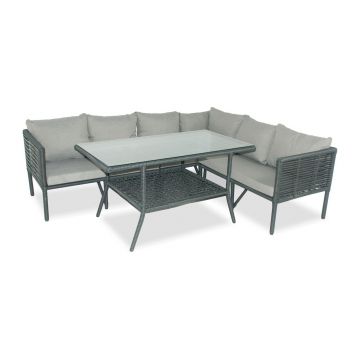 Set mobilier de gradina, Jumilla, Newyork Corner, Gri