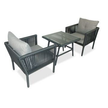 Set mobilier de gradina, Jumilla, Shangai 2, Gri