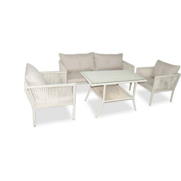 Set mobilier de gradina, Jumilla, Shangai 3, Crem