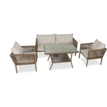 Set mobilier de gradina, Jumilla, Shangai 3, Maro inchis