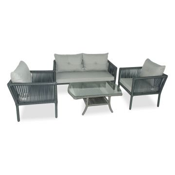 Set mobilier de gradina, Jumilla, Shangai 38, Gri