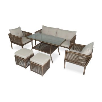 Set mobilier de gradina, Jumilla, Shangai 4, Maro inchis