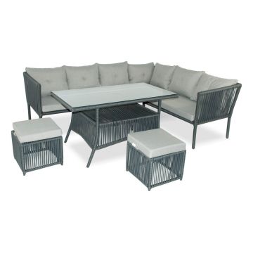 Set mobilier de gradina, Jumilla, Shangai 6, Gri