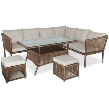 Set mobilier de gradina, Jumilla, Shangai 6, Maro inchis