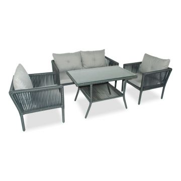 Set mobilier de gradina, Jumilla, Shangai 62, Gri