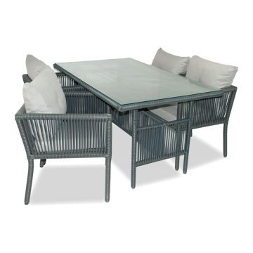 Set mobilier de gradina, Jumilla, Shangai 7, Gri