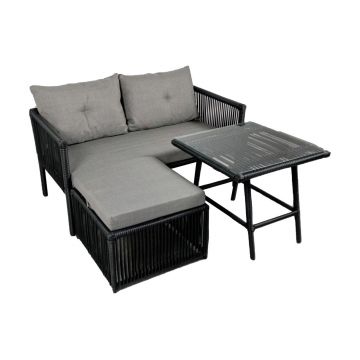 Set mobilier de gradina, Jumilla, Shangai 8, Gri