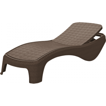 Sezlong gradina, Keter Atlantic, plastic, 197 x 74 x 36 cm, cappuccino