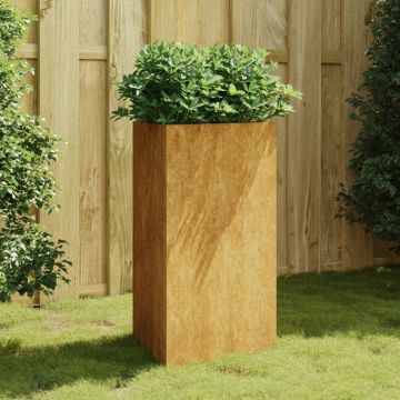 vidaXL Jardinieră de grădină, 50x43x75 cm, oțel corten