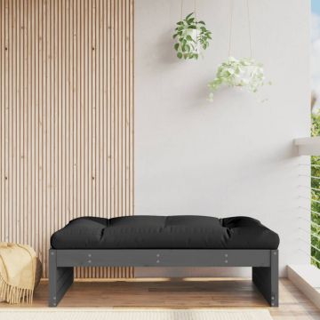 vidaXL Taburet de grădină, 120x80 cm, gri, lemn masiv de pin
