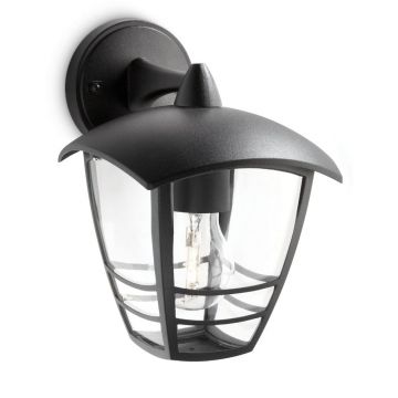 Aplica exterior Philips Creek neagra, 1 x 60W