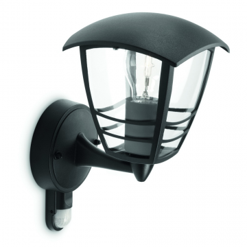 Aplica Philips Creek Wall Lantern, neagra, 1 x 60W, 230 V