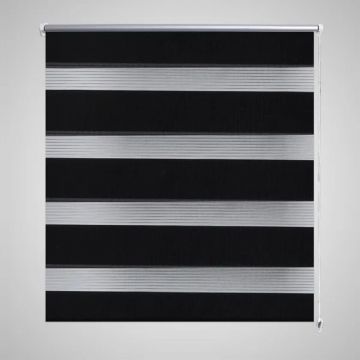 Jaluzea tip zebră, 120 x 230 cm, negru