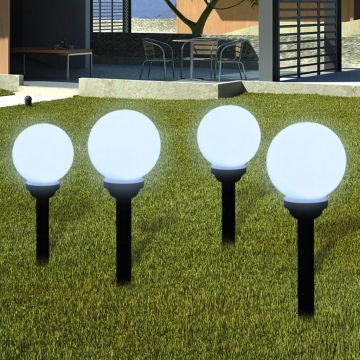 Lămpi solare pentru exterior cu LED-uri + țăruși 15 cm 4 buc