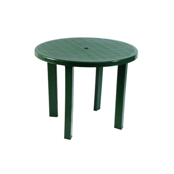 Masa rotunda pentru gradina Garden Napochim, plastic 90x90x70 cm, verde inchis