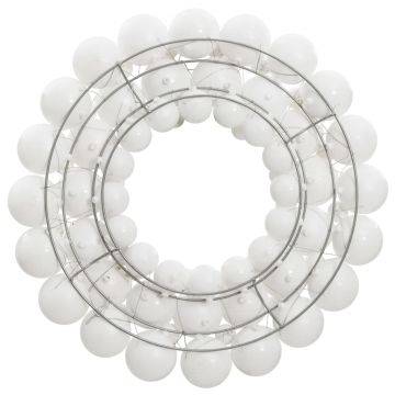 vidaXL Coroană de Crăciun, alb, 45 cm, polistiren