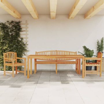 vidaXL Set mobilier pentru grădină, 4 piese, lemn masiv de tec