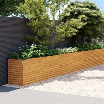 vidaXL Strat înălțat de grădină, 1150x50x69 cm, oțel corten