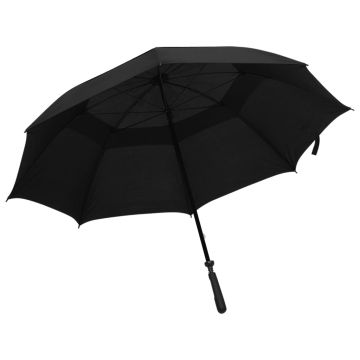 vidaXL Umbrelă, negru, 130 cm