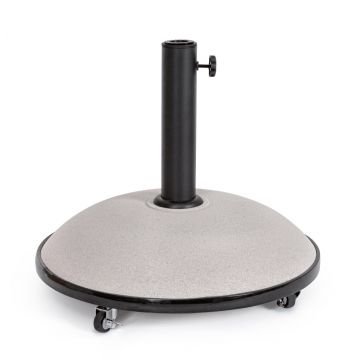 Baza cu roti pentru umbrela de gradina Barry, Bizzotto, 50 kg, Ø 70 cm, stalp Ø 58-48-38 mm, ciment, grej